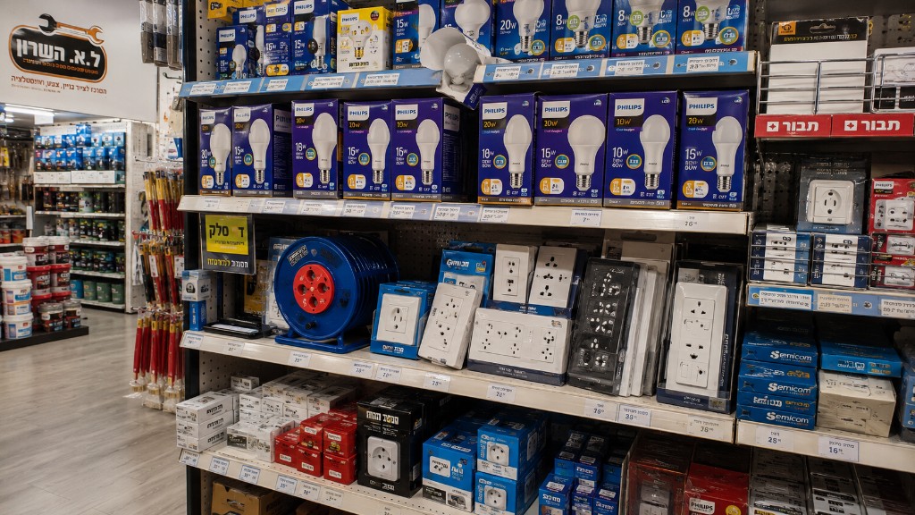 מחלקת חשמל ותאורה בל.י.א השרון — נורות Philips, שקעים, מפצלים וכבלים